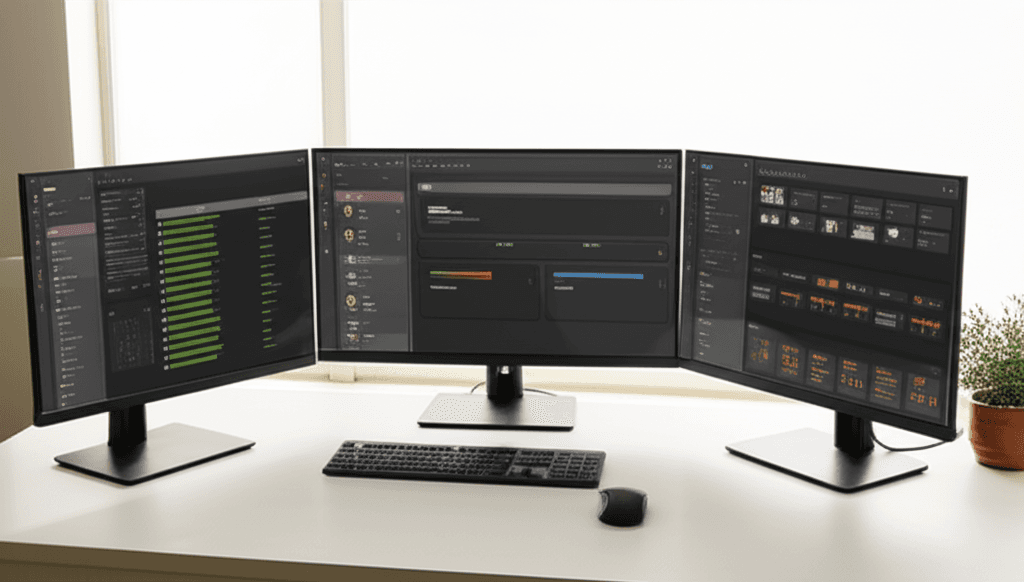 Organized workspace background